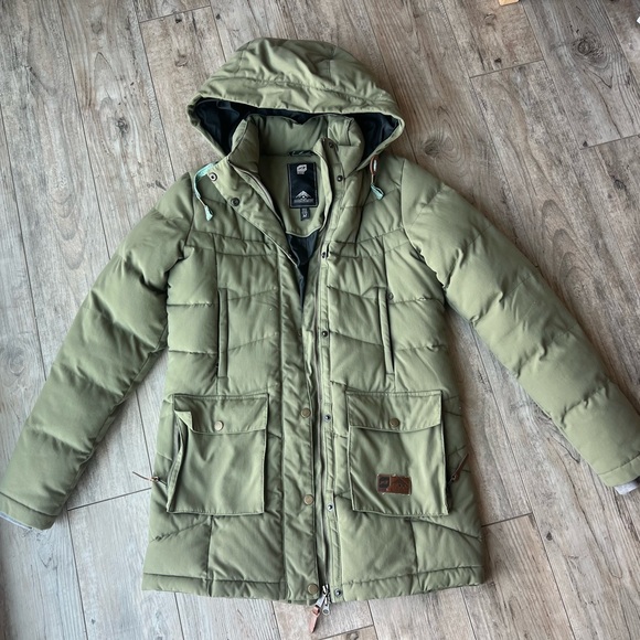Orage Women’s Olive Green Hooded Puffer Coat - size M - Picture 1 of 5